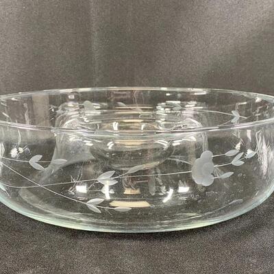 Vintage Princess House Heritage Chip and Dip All in One Serving Bowl