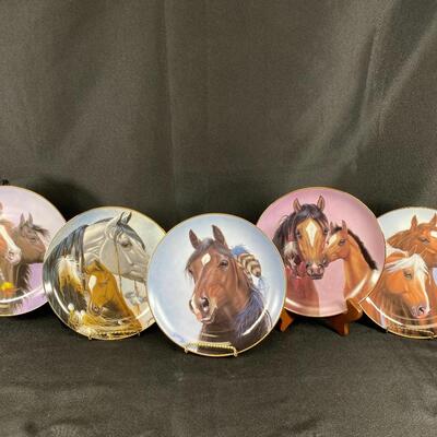 Set of 5 A Heritage of Horses Collector Plates The Danbury Mint 