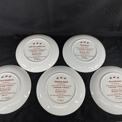 Set of 5 A Heritage of Horses Collector Plates The Danbury Mint 