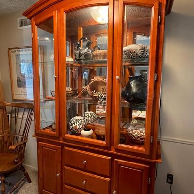 Lot 26  Contemporary Lighted China Cabinet  