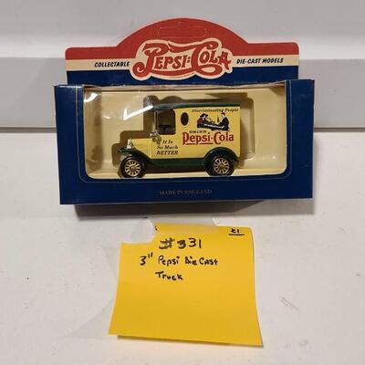 Die Cast Pepsi Truck -Item #331