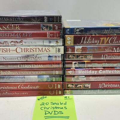 20 Sealed Christmas DVDs -Item #356