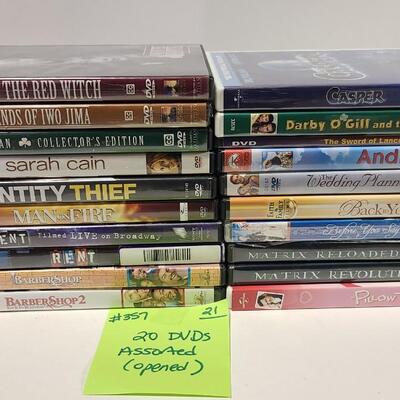 20 Assorted DVDs -Item #357