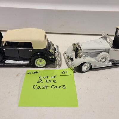 Lot of 2 Die-cast Model Cars -Item #361