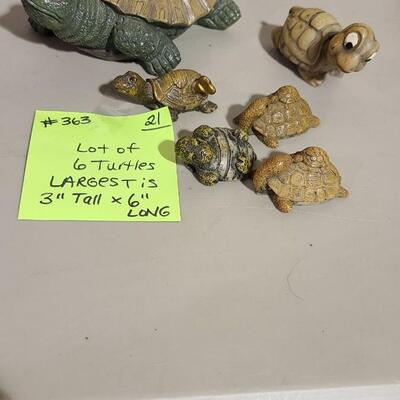 Lot of 6 Turtles -Item #363