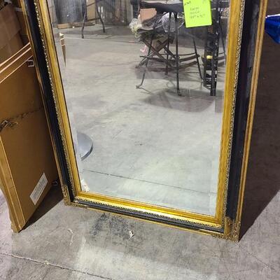 Large Mirror 44" x 31" Black and Gold -Item #369