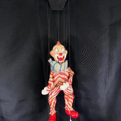 Vintage Peter Puppet Playthings Clarabell Clown Howdy Doody 1950s String Puppet Marionette