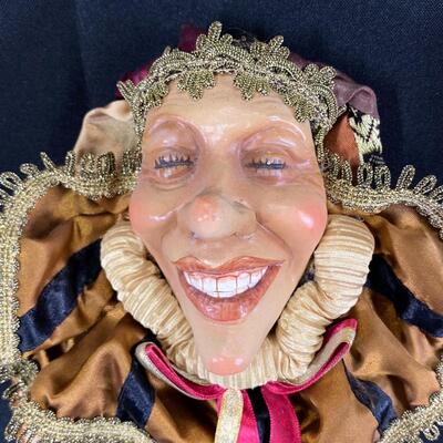 Wayne Kleski Katherine's Collection Smiling Jester Stick Puppet 