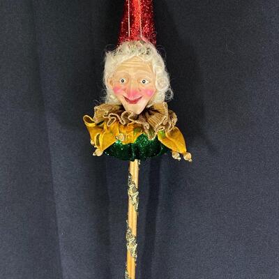 Mark Roberts Collection Jester Stick Puppet Doll