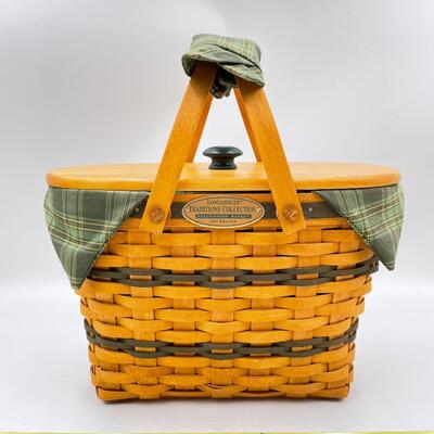 LONGABERGER 1997 TRADITIONS COLLECTION FELLOWSHIP BASKET W/ LID