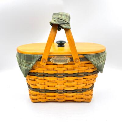 LONGABERGER 1997 TRADITIONS COLLECTION FELLOWSHIP BASKET W/ LID