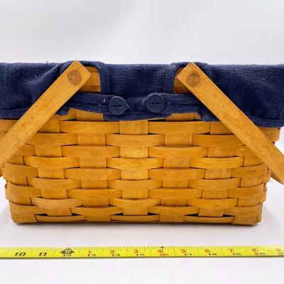 LONGABERGER 1995 â€œGIVE THE DOG A BONEâ€ DOUBLE HANDLED BASKET