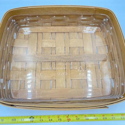 LONGABERGER 2003 LARGE SQUARE TRAY/BASKET