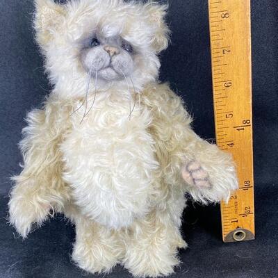Olsen Designs Jointed Fuzzy Cat Plush Stuffed Animal