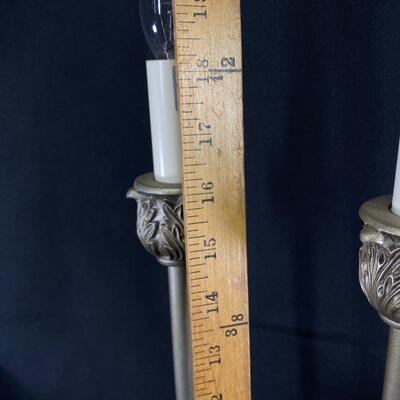 Matching Pair of Tall Candlestick Style Lamp Bases *No Shades*