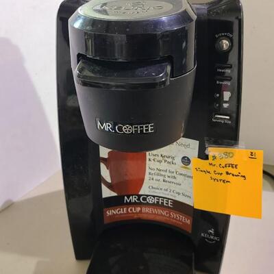 Mr. Coffee Single Cup Brewer -Item #380