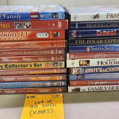 Lot of 22 Christmas DVDs -Item #381