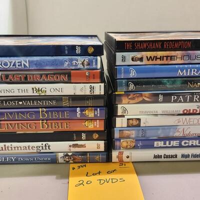 Lot of 20 Assorted DVDs -Item #384