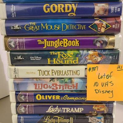 Lot of 10 Disney VHS -Item #387