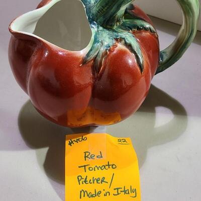 Red Tomato Pitcher -Item #406