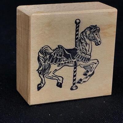 Carousel Horse Rubber Stamp #1
