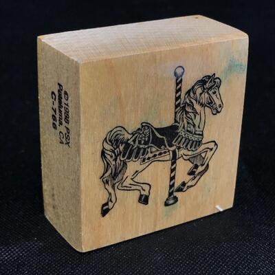 Carousel Horse Rubber Stamp #2