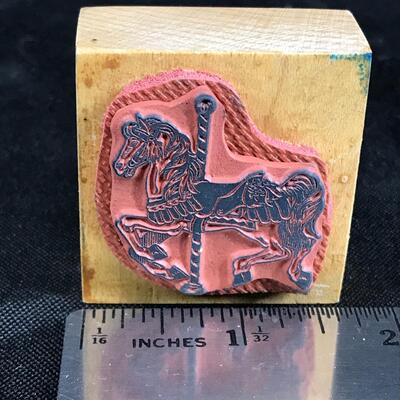 Carousel Horse Rubber Stamp #2