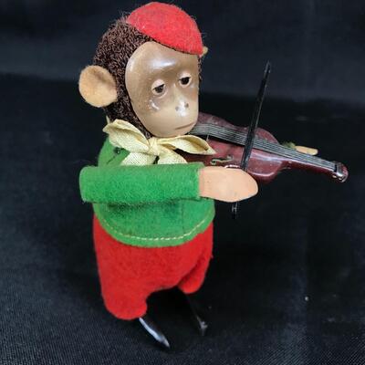 Vintage Shuco Monkey Wind-Up Toy