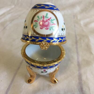 Porcelain Trinket Box Egg
