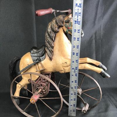 Rustic 16â€œ Horse Tricycle Ride On Replica 