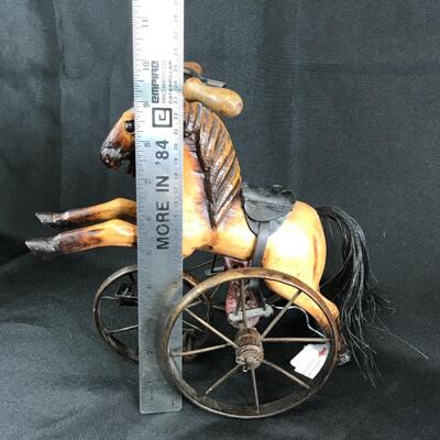 Rustic 10â€œ Horse Tricycle Ride On Replica