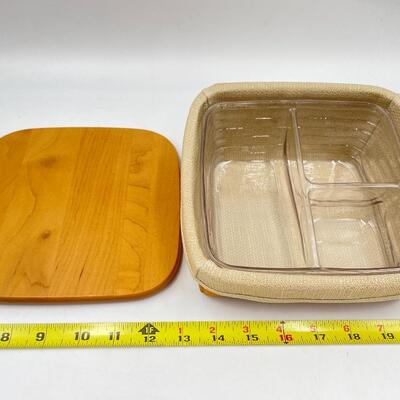 LONGABERGER 2000 NOTE PAL BASKET W/LID