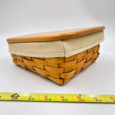 LONGABERGER 2000 NOTE PAL BASKET W/LID
