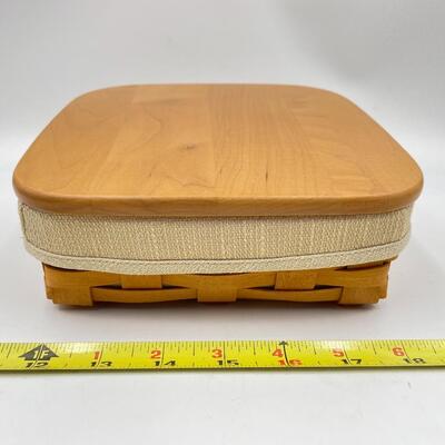 LONGABERGER 2000 NOTE PAL BASKET W/LID
