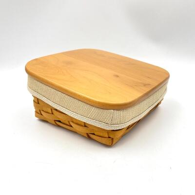LONGABERGER 2000 NOTE PAL BASKET W/LID