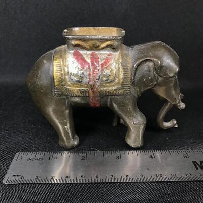  Vintage Cast Iron Elephant Coin Banks Figurines
