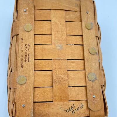 LONGABERGER 1992 â€œNOTE PALâ€ BASKET W/ LID