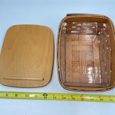LONGABERGER 1992 â€œNOTE PALâ€ BASKET W/ LID