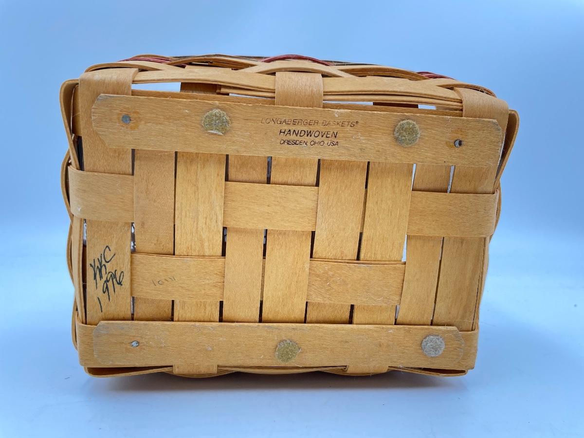 LONGABERGER 1996 FATHERâ€™S DAY ADDRESS BASKET W/LID