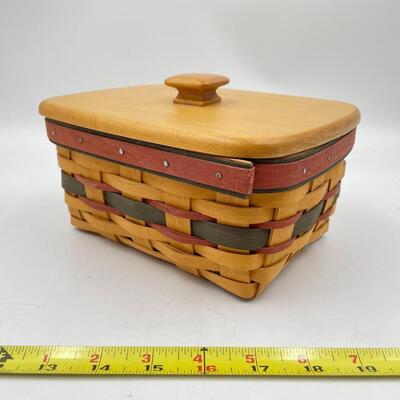 LONGABERGER 1996 FATHERâ€™S DAY ADDRESS BASKET W/LID