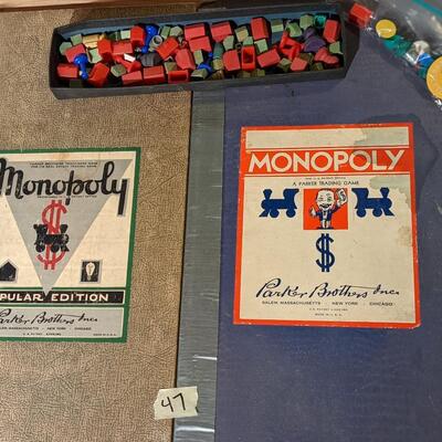Vintage Monopoly boards