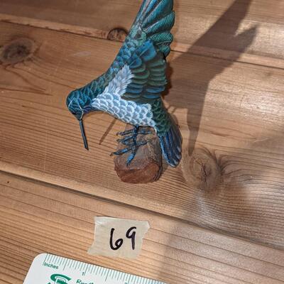 Beautiful handcrafted wood hummingbird