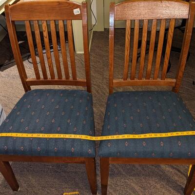 2 Sturdy oak chairs