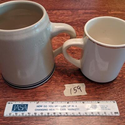 Cool beer stein and coffee cup
