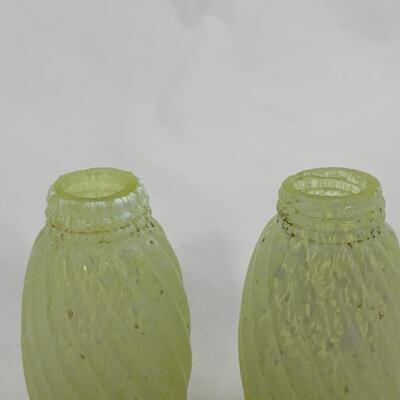 -7- ANTIQUE | Fine Speckled | Ribbed Satin Glass | Shakers