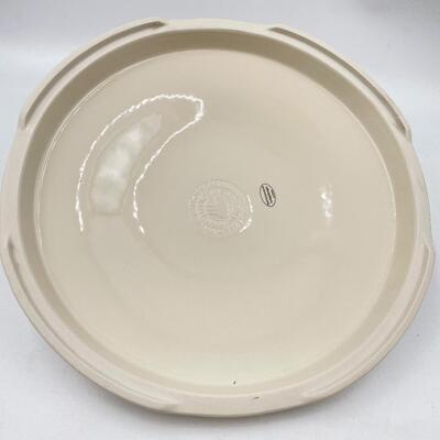 LONGABERGER POTTERY IVORY “WOVEN TRADITIONS” GB PIE PLATE LID