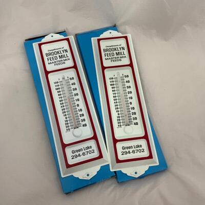 -18- VINTAGE | Two ONS Promotional Thermometers | Green Lake, Wisconsin