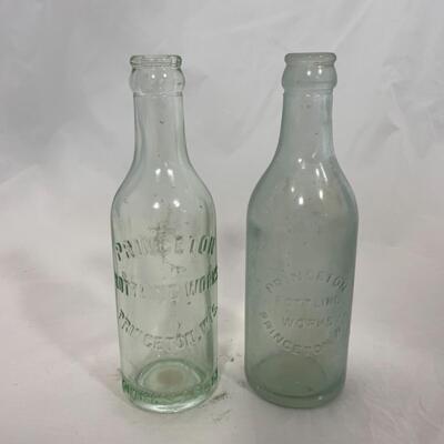 -23- VINTAGE | Princeton Bottling Works Bottles | Two Styles | Wisconsin