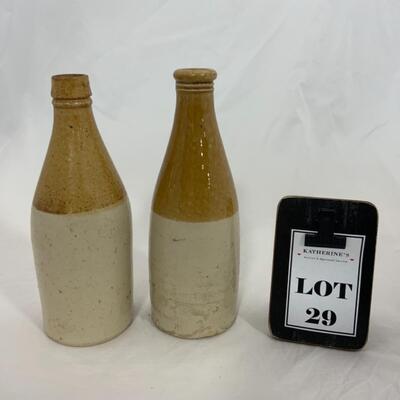 -29- VINTAGE | Two Un-Branded Stoneware Bottles