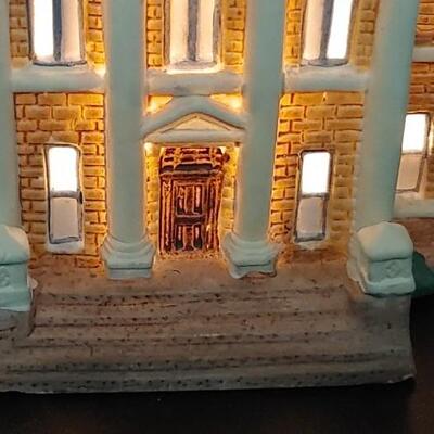 #19 Bisque Porcelain Lighted Upson County Courthouse